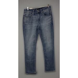 BKE Jake Straight Jeans Men’s 32x34‎ Medium Wash Denim Casual Distresed